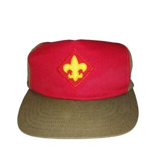 Red and Brown Kids Cap